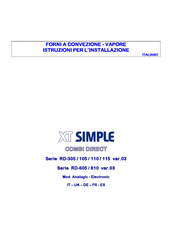 Inoxtrend XT SIMPLE COMBI DIRECT RD-305 Serie Anleitungen Für Den Installateur
