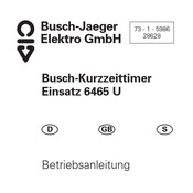 Busch-Jaeger 6465 U Betriebsanleitung