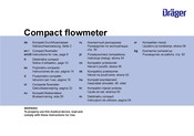 Dräger Compact flowmeter Gebrauchsanweisung