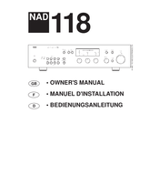 NAD 118 Bedienungsanleitung