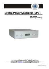 clearaudio electronic Syncro Power Generator SPG Bedienungsanleitung