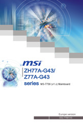 MSI Z77A-G43 Serie Bedienungsanleitung