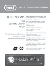 Trevi XCD 5710 MP3 Gebrauchs- Und Anschlußhandbuch