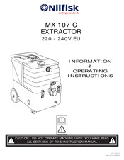 Nilfisk MX 107 C Allgemeine Hinweise Und Bedienungsanleitung