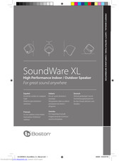 Boston SoundWare XL Bedienungsanleitung