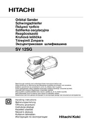 Hitachi Koki SV 12SG Bedienungsanleitung