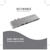 NetworX DUAL USB-C HUB Bedienungsanleitung