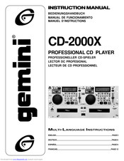 Gemini CD-2000X Bedienungshandbuch