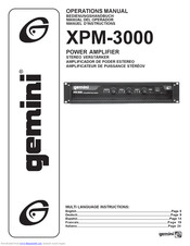 Gemini XPM-3000 Bedienungshandbuch