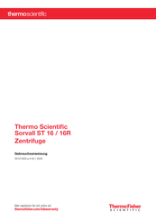 ThermoFisher Scientific Sorvall ST 16 Gebrauchsanweisung