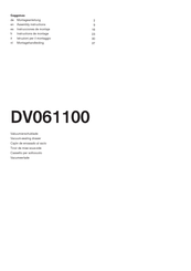 Gaggenau DV061100 Montageanleitung