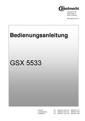 Bauknecht GSX 5533 Bedienungsanleitung