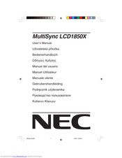 NEC MultiSync LCD1850X Bedienerhandbuch