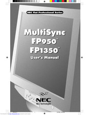 NEC MultiSync P1250+ Bedienungsanleitung