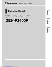 Pioneer DEH-P2600R Handbuch