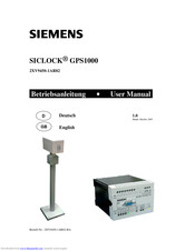 Siemens SICLOCK GPS1000 Betriebsanleitung