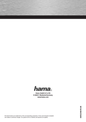 Hama 00052348 Bedienungsanleitung