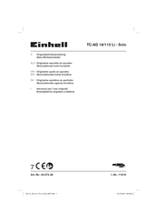 EINHELL TC-AG 18/115 Li - Solo Originalbetriebsanleitung
