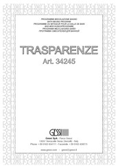 Gessi TRASPARENZE 34245 Bedienungsanleitung
