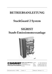 SIGRIST-PHOTOMETER StackGuard 2 System Betriebsanleitung