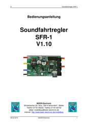 BEIER-Electronic SFR-1 Bedienungsanleitung