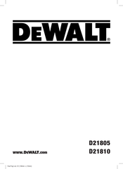 DeWalt D21810 Übersetzung Der Originalanweisung