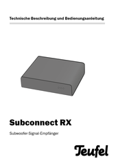Teufel Subconnect RX Technische Beschreibung Und Bedienungsanleitung