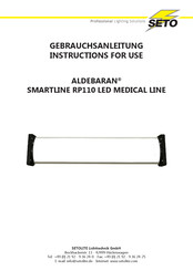 Seto ALDEBARAN SMARTLINE RP110 LED Gebrauchsanleitung