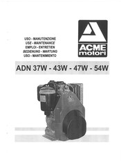 ACME motori ADN 37W Bedienung-Wartung