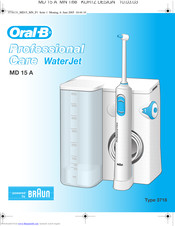 Braun Oral-B Professional Care Waterjet MD 15 A Bedienungsanleitung