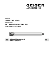 GEIGER PRO.TECline Spindle Original-Montage- Und Betriebsanleitung