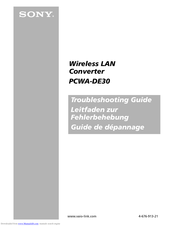 Sony PCWA-DE30 Leitfaden Zur Fehlerbehebung