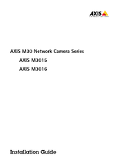 Axis Communications M3015 Installationsanleitung