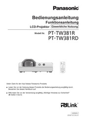 Panasonic PT-TW381RD Bedienungsanleitung