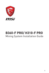 MSI B360-F PRO Installationsanleitung