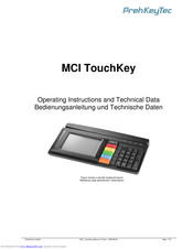 PrehKeyTec MCI TouchKey Bedienungsanleitung Und Technische Daten
