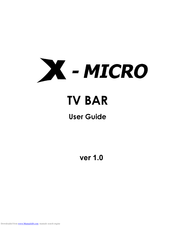 X-Micro TV-BAR Bedienungsanleitung