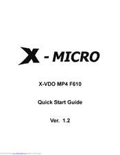 X-Micro X-VDO MP4 F610 Schnellstartanleitung