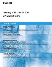 Canon imageRUNNER serie Anwenderhandbuch