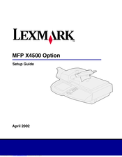 Lexmark X4500 Installationsanleitung