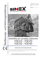 Simex VSE10 Bedienungs- Und Wartungsanleitung