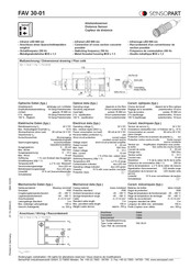 Sensopart FAV 30-01 Kurzanleitung