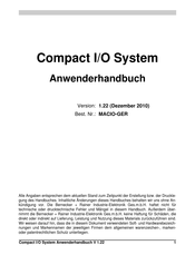 B&R Compact I/O Serie Anwenderhandbuch