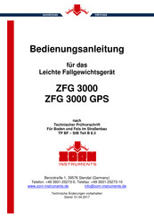 ZORN INSTRUMENTS ZFG 3000 GPS Bedienungsanleitung
