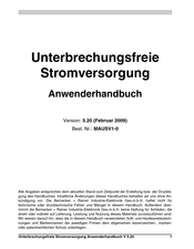 Bernecker + Rainer MAUSV1-0 Anwenderhandbuch