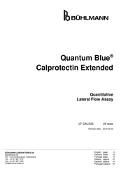 BÜHLMANN Quantum Blue Calprotectin Extended Bedienungsanleitung