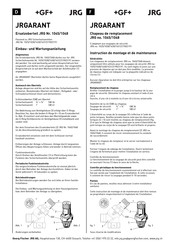 GF JRGARANT Einbau- Und Wartungsanleitung