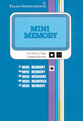 Texas Instruments MINI MEMORY Handbuch