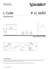 Duravit L-Cube LC 6683 Montageanleitung