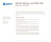 Juniper Networks WX 50 Kurzanleitung